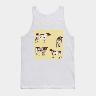 Ayrshire Cows Pattern Yellow Tank Top